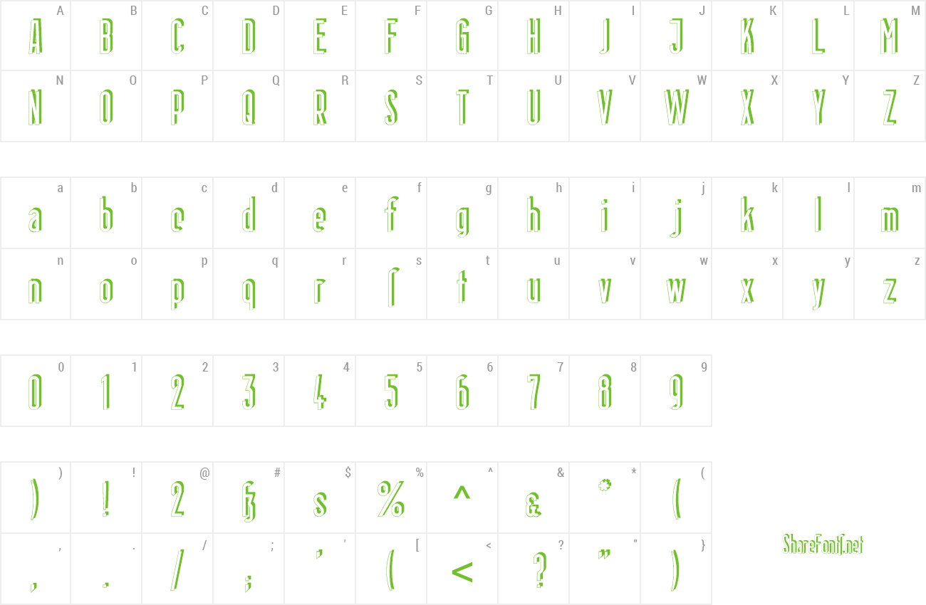 Font Berlin Email Wide Semibold preview